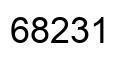 Number 68231 black image