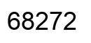 Number 68272 black image