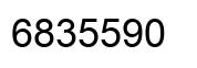 Número 6835590 imagen negro