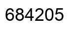 Number 684205 black image