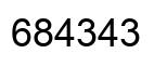 Number 684343 black image
