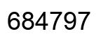 Number 684797 black image