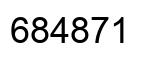 Number 684871 black image