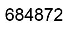 Number 684872 black image