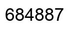 Number 684887 black image