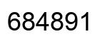 Number 684891 black image