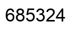 Number 685324 black image