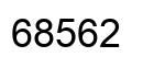 Número 68562 imagen negro