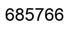 Number 685766 black image