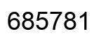 Number 685781 black image
