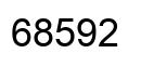 Number 68592 black image