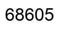 Number 68605 black image