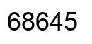 Number 68645 black image