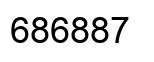 Number 686887 black image