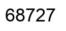 Number 68727 black image