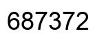 Number 687372 black image