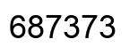 Number 687373 black image