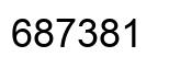 Number 687381 black image