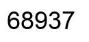 Number 68937 black image