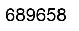Number 689658 black image