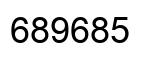 Number 689685 black image