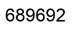 Number 689692 black image