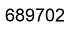 Number 689702 black image