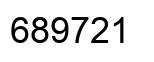 Number 689721 black image