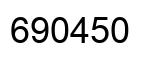 Número 690450 imagen negro