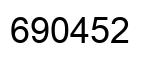 Number 690452 black image