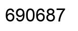 Number 690687 black image