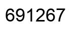 Number 691267 black image