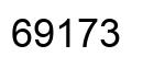 Number 69173 black image