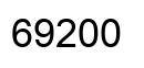 Number 69200 black image
