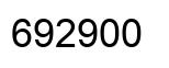 Número 692900 imagen negro