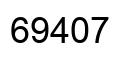 Number 69407 black image