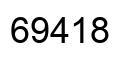 Number 69418 black image