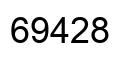 Number 69428 black image