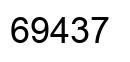 Number 69437 black image