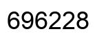 Number 696228 black image
