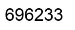 Number 696233 black image
