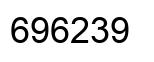 Number 696239 black image