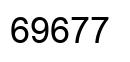 Number 69677 black image