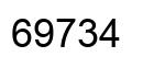 Number 69734 black image