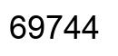 Number 69744 black image