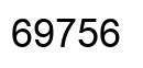 Número 69756 imagen negro