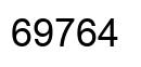 Number 69764 black image