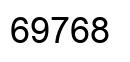Número 69768 imagen negro