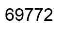 Number 69772 black image