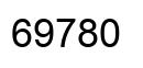 Number 69780 black image